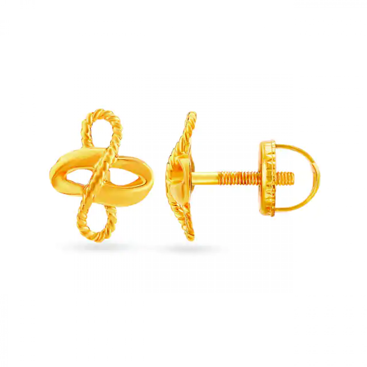 Olive Butterfly Gold Studs