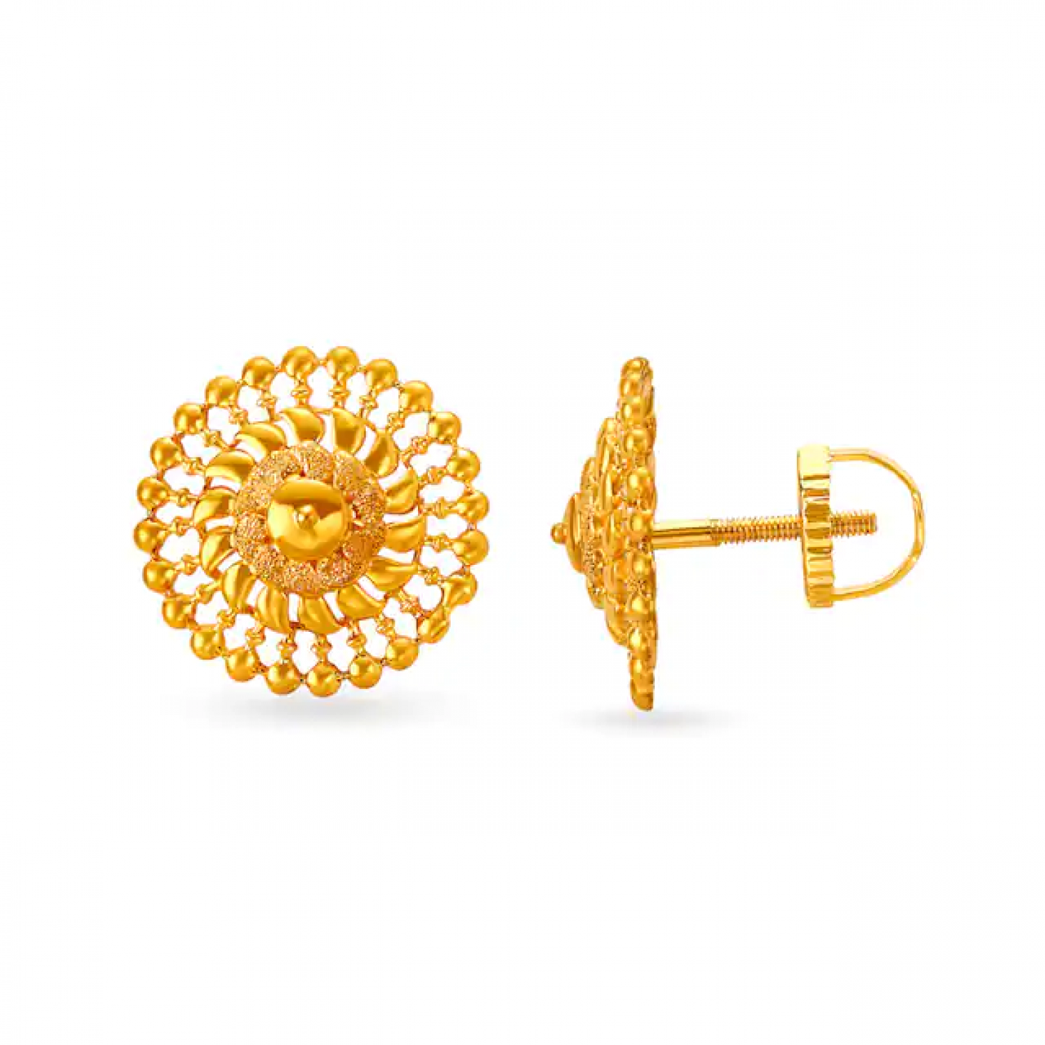 Grand Nature Floral Gold Stud