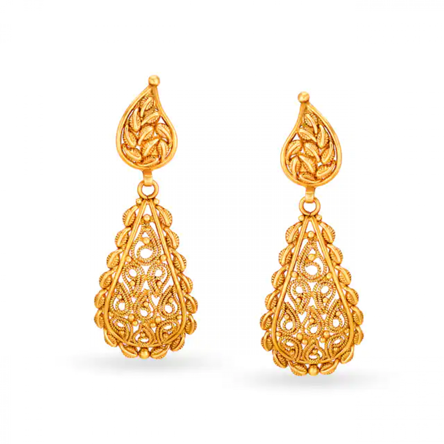 Enrapturing Gold Paisley Drops