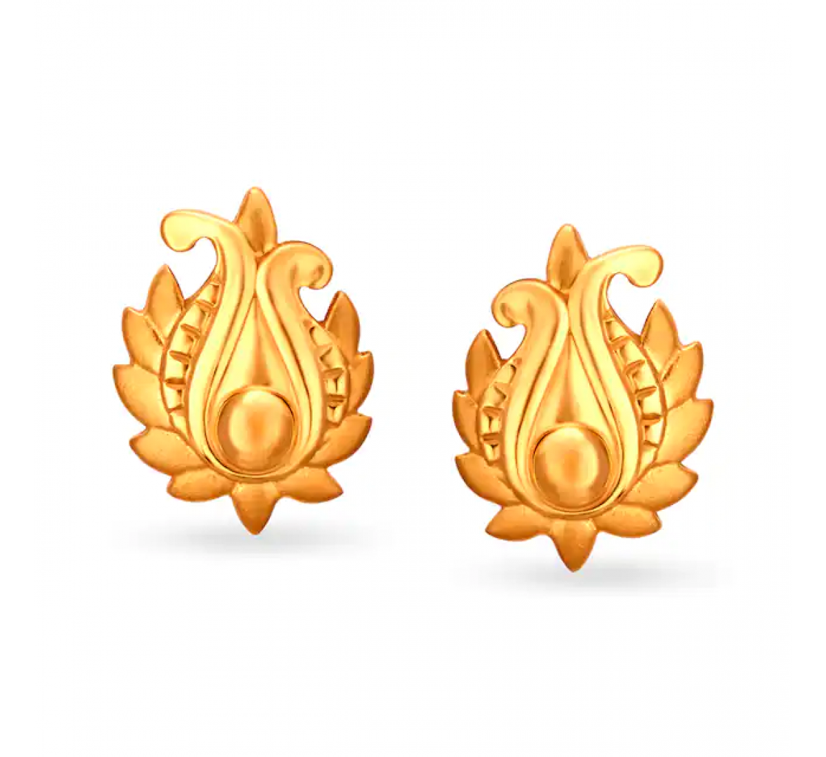 Biva Floral Gold Stud Earrings