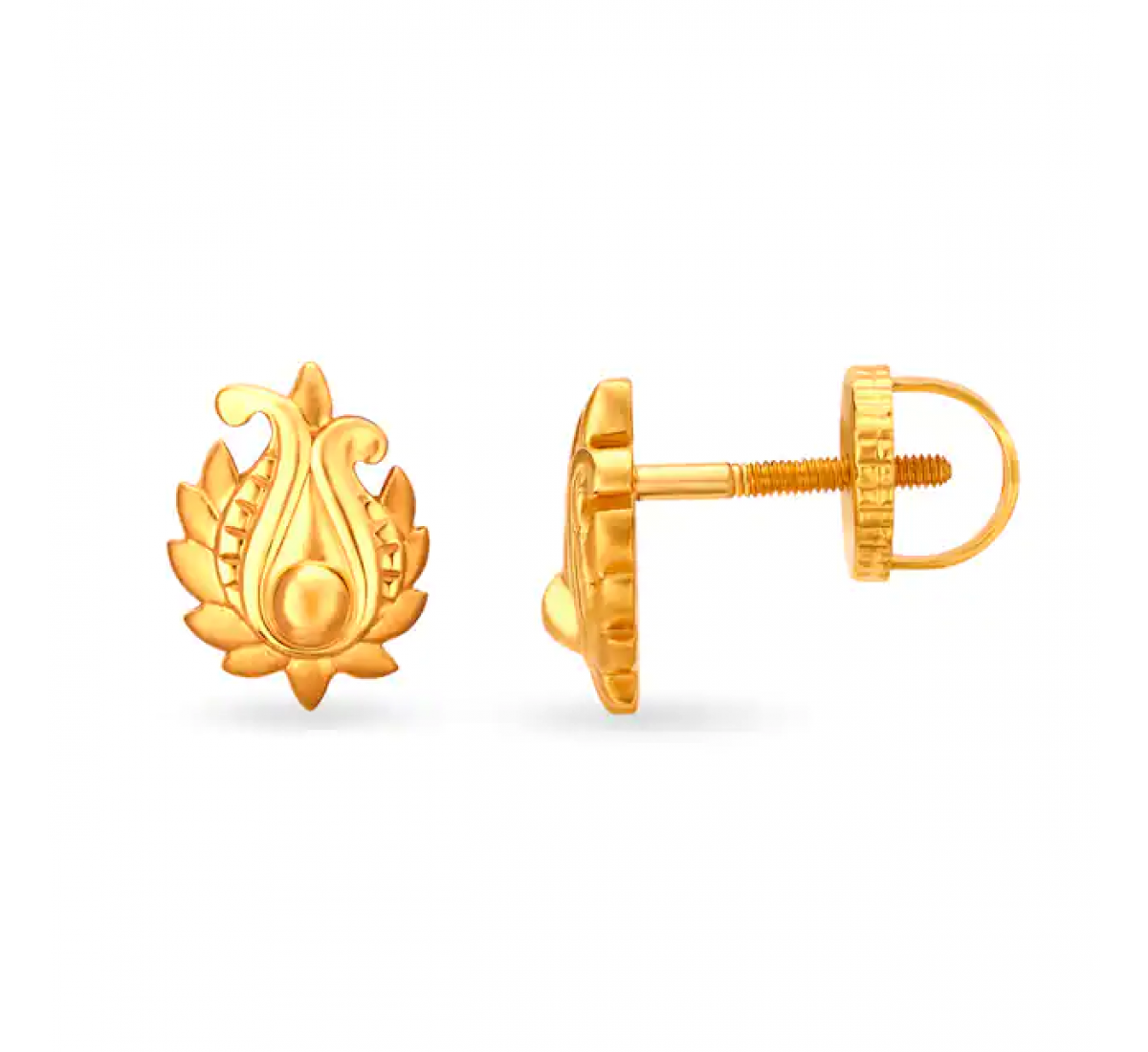 Biva Floral Gold Stud Earrings