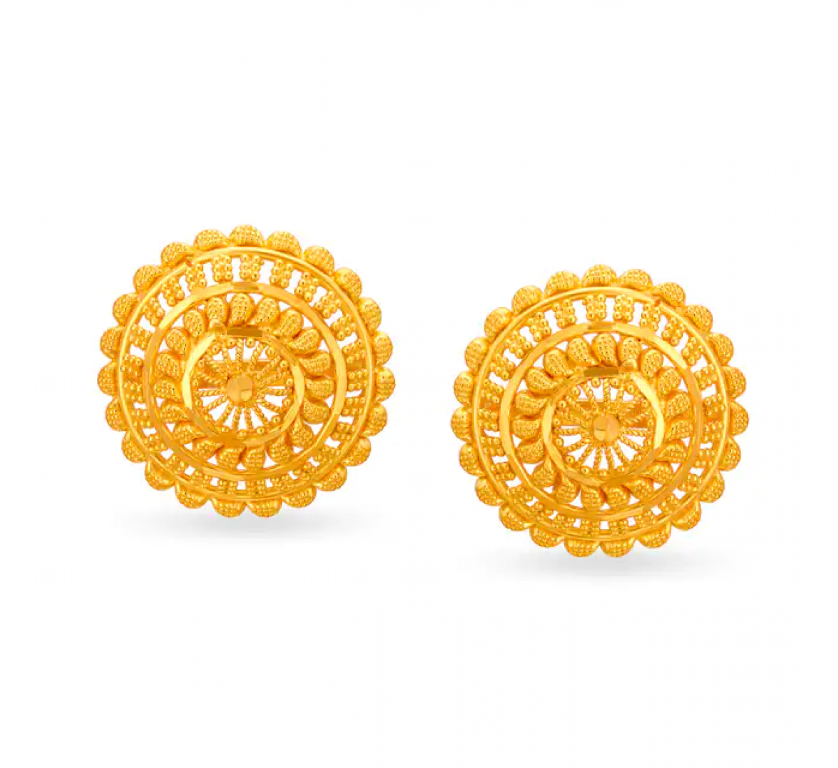 Traditional Ound Gold Studs