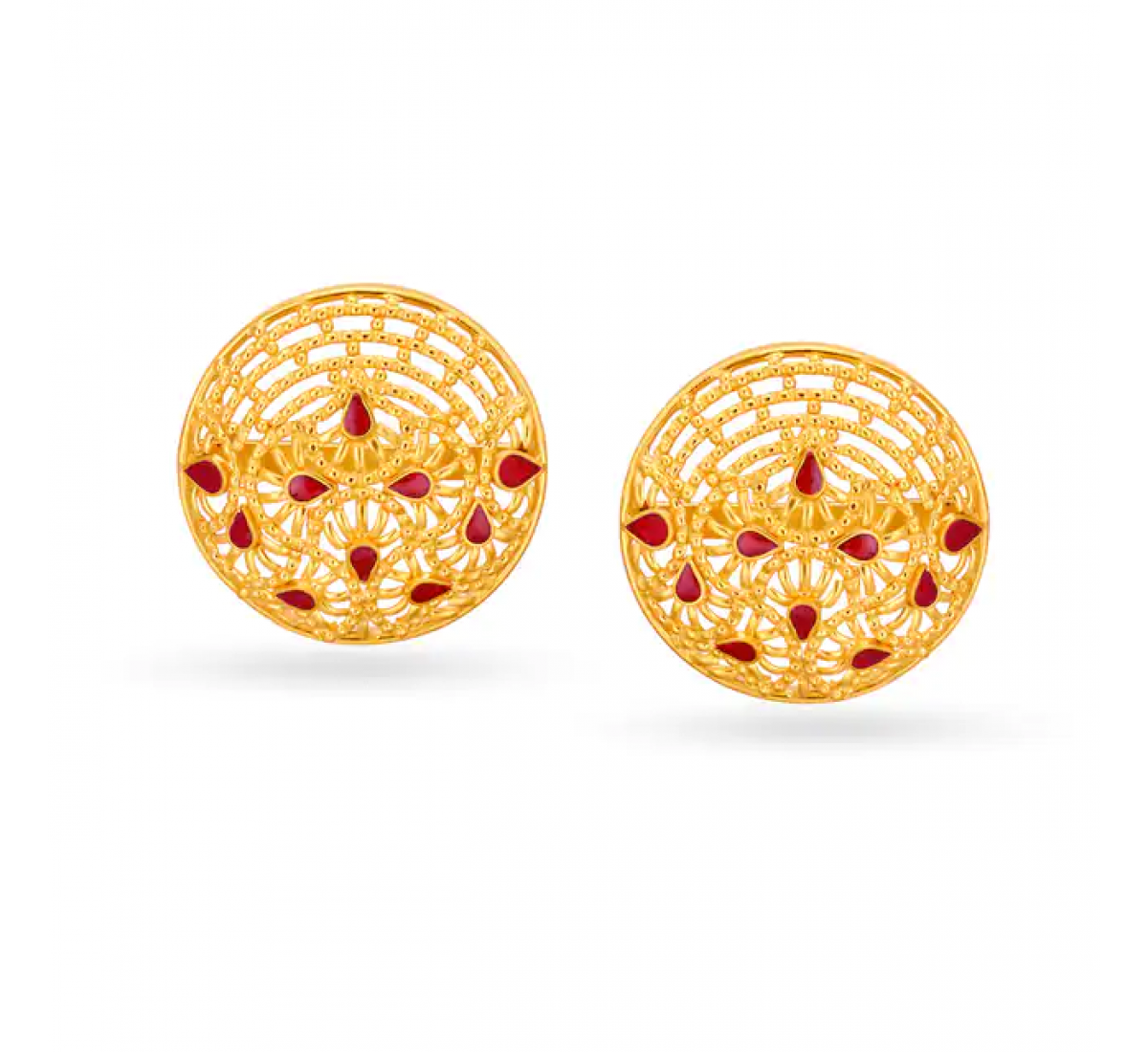 Stunning Gold Round Stud