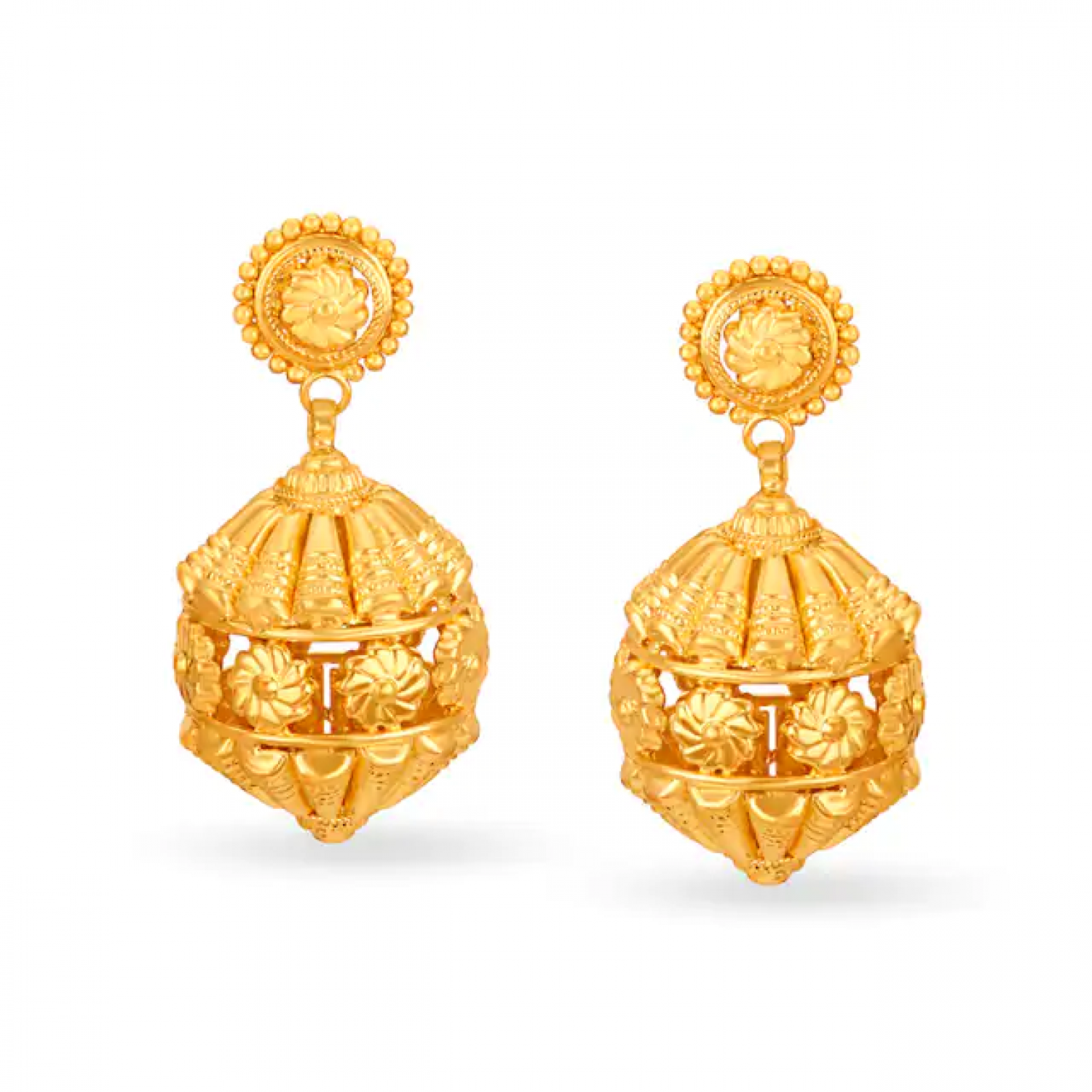 Darla Gold Jhumka Earrings