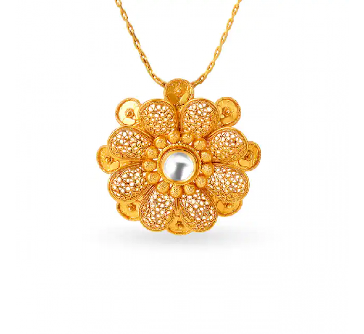 Classical Floral Gold Pendant