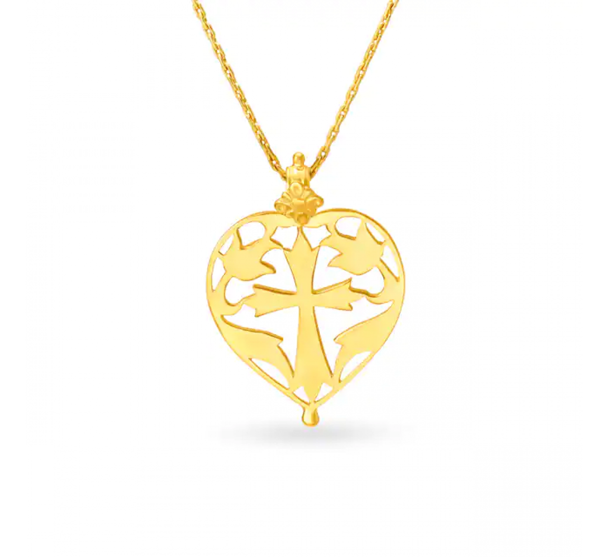 Leaf Inspired Gold Pendant