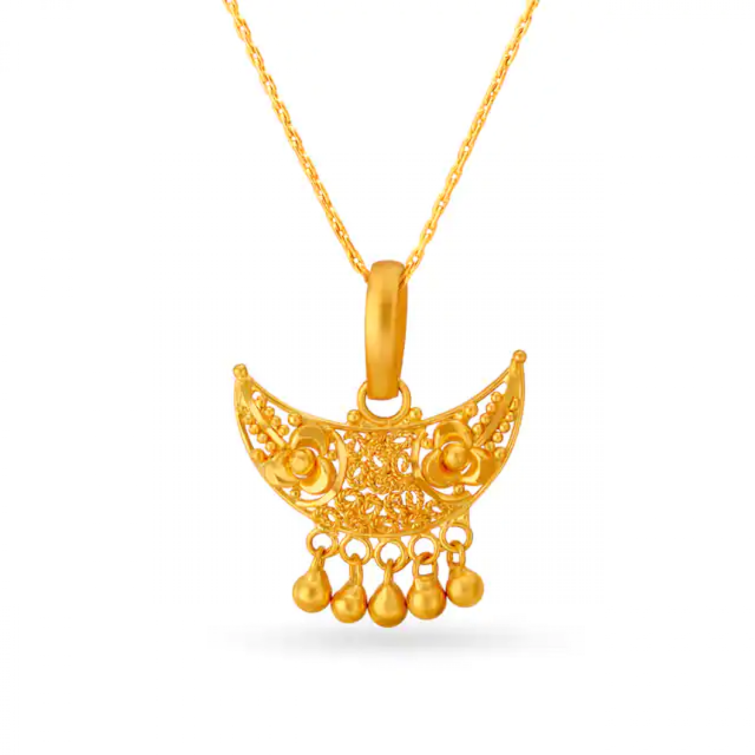 Arcane Gold Crescent Pendant