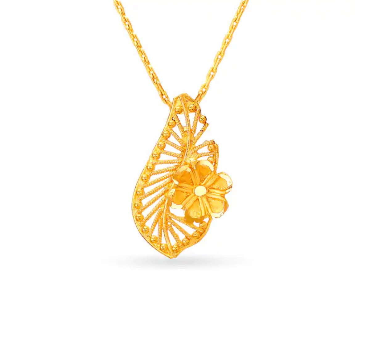 Floral Gold Leaf Pendant