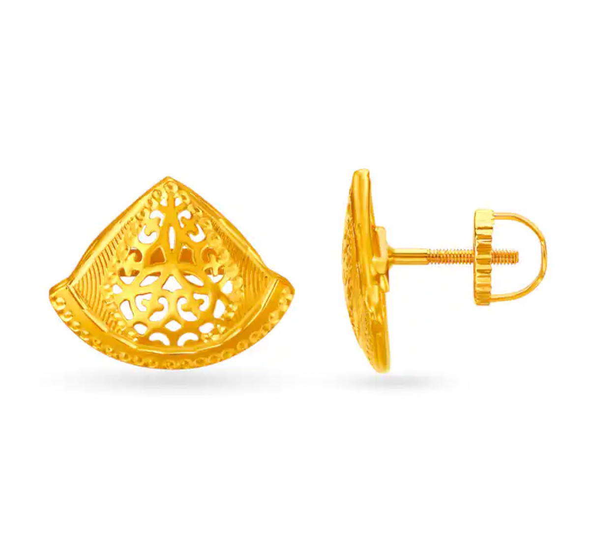 Triangular Gold Pendant Set