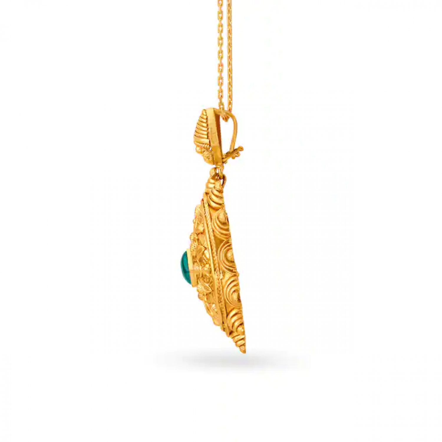 Artsy Floral Gold Pendant Set