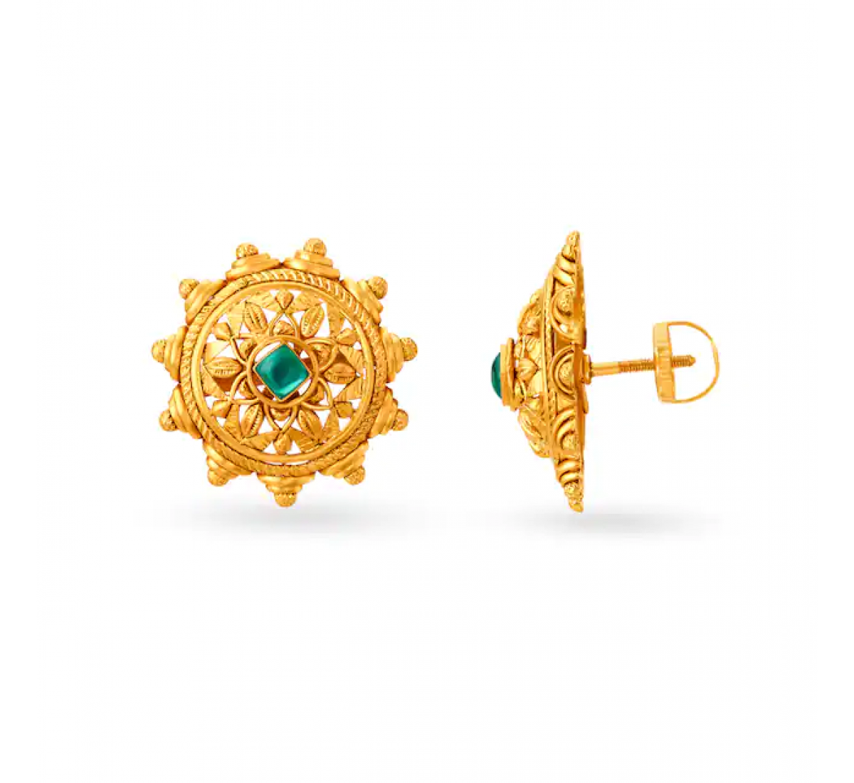 Artsy Floral Gold Pendant Set