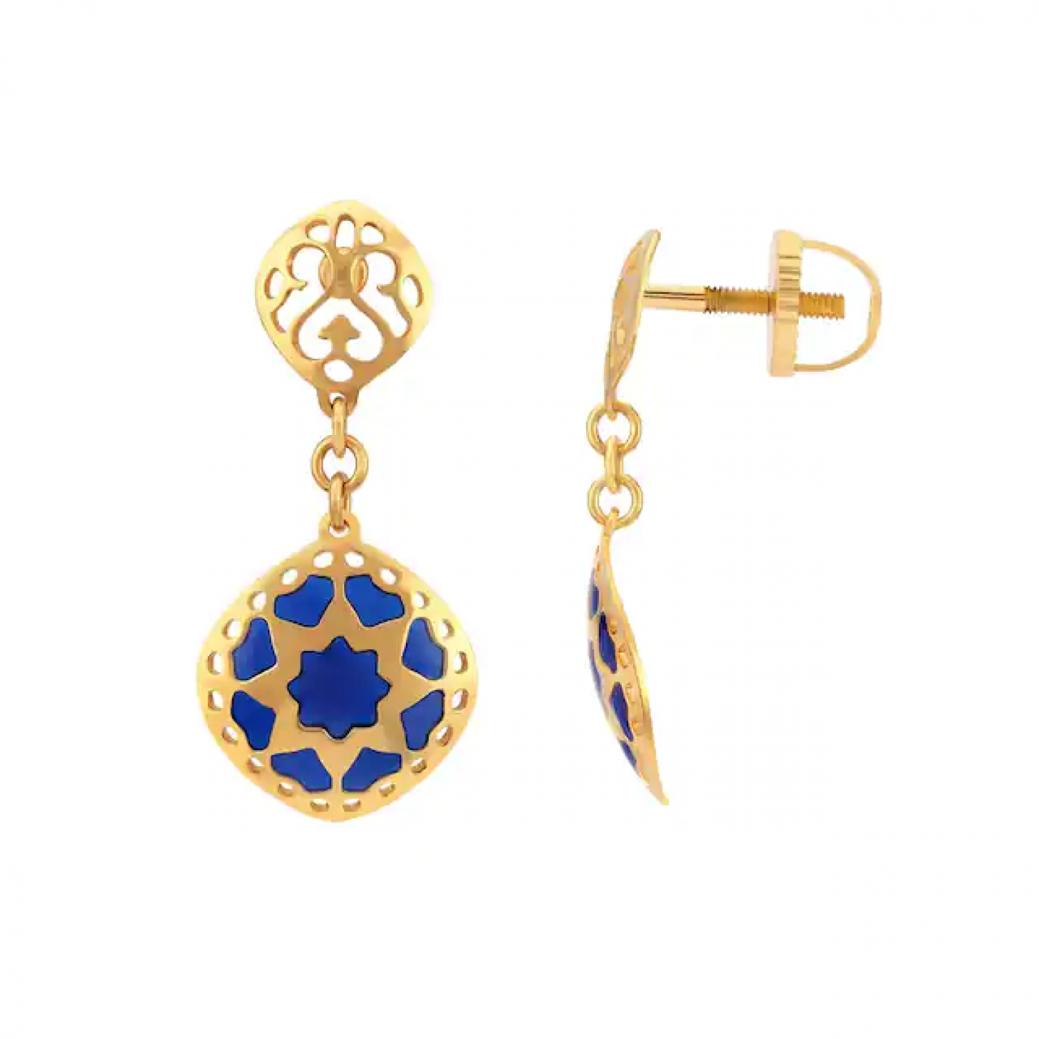 Gold Jaali Work Pendant Set