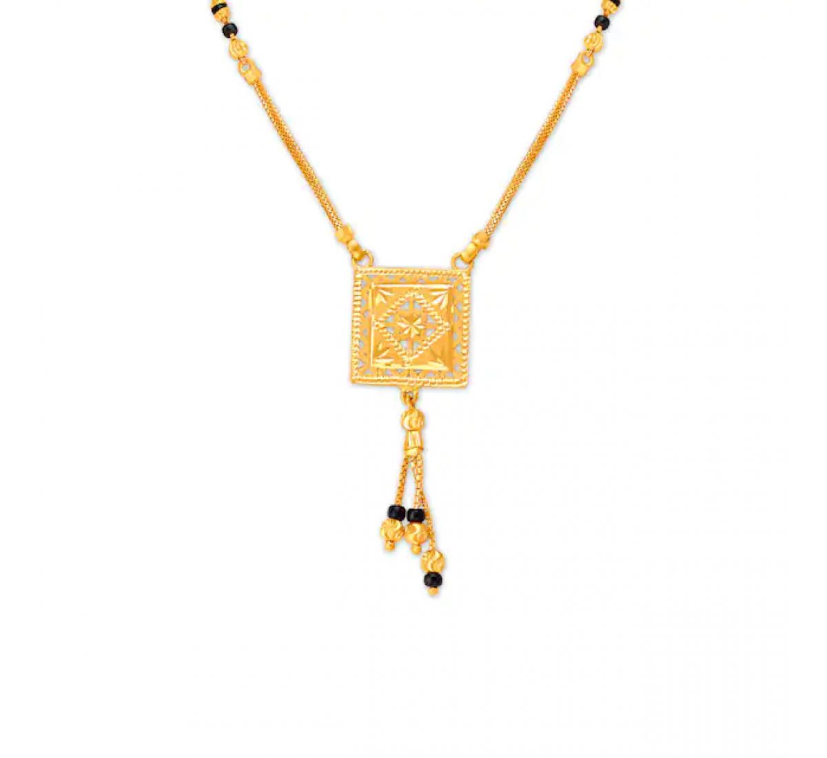 Rhombic Beads Gold Mangalsutra