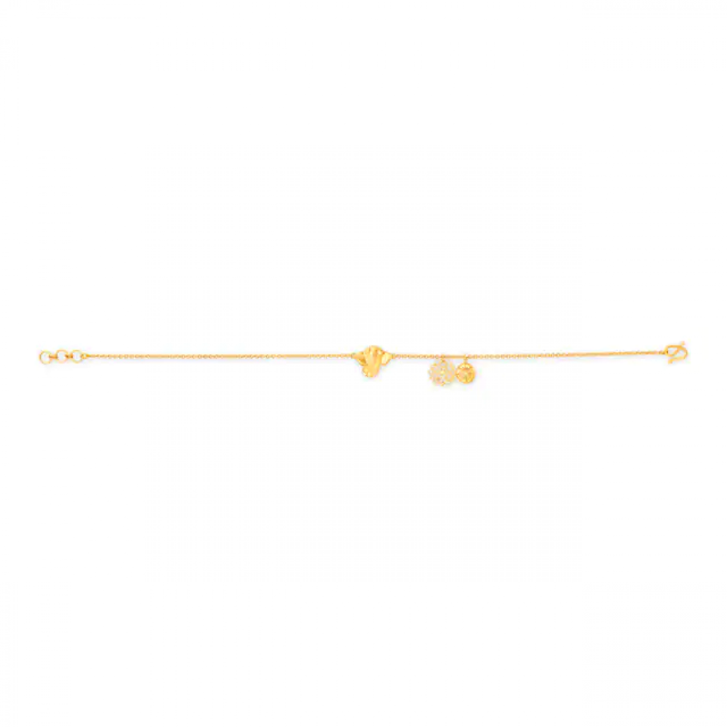 Dainty Lord Ganesha Gold Bracelet