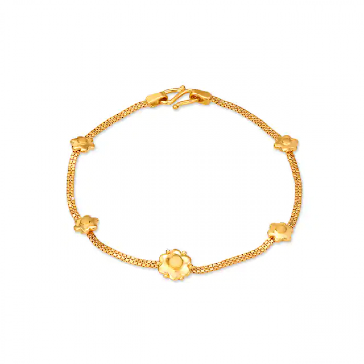 Dainty Floral Gold Bracelet