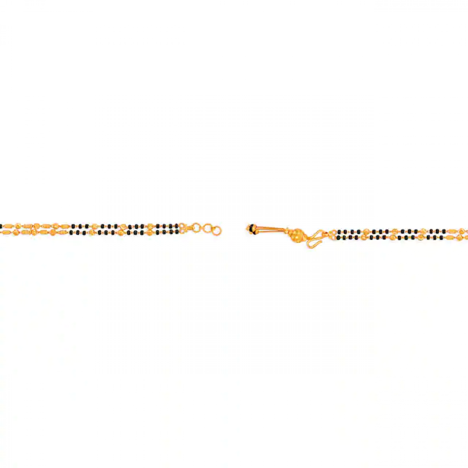 Ella Black Bead Gold Bracelet