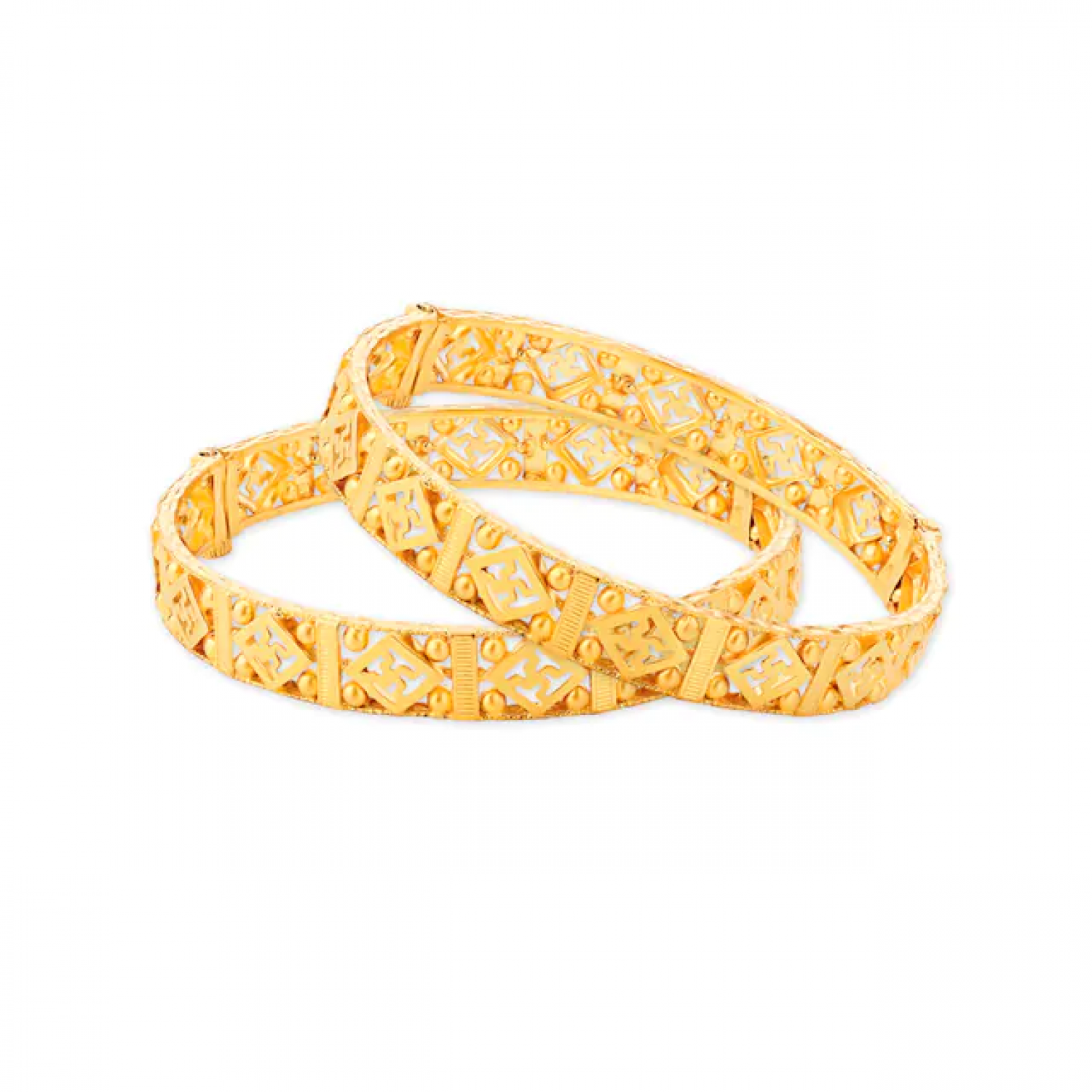 Elegant Swastika Gold Bangles