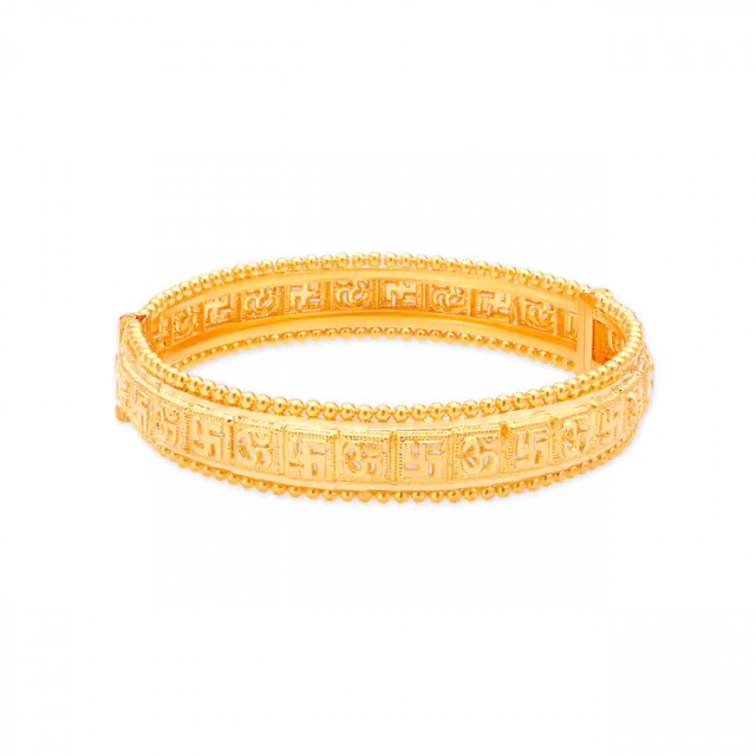Breath Swastika Gold Bangles