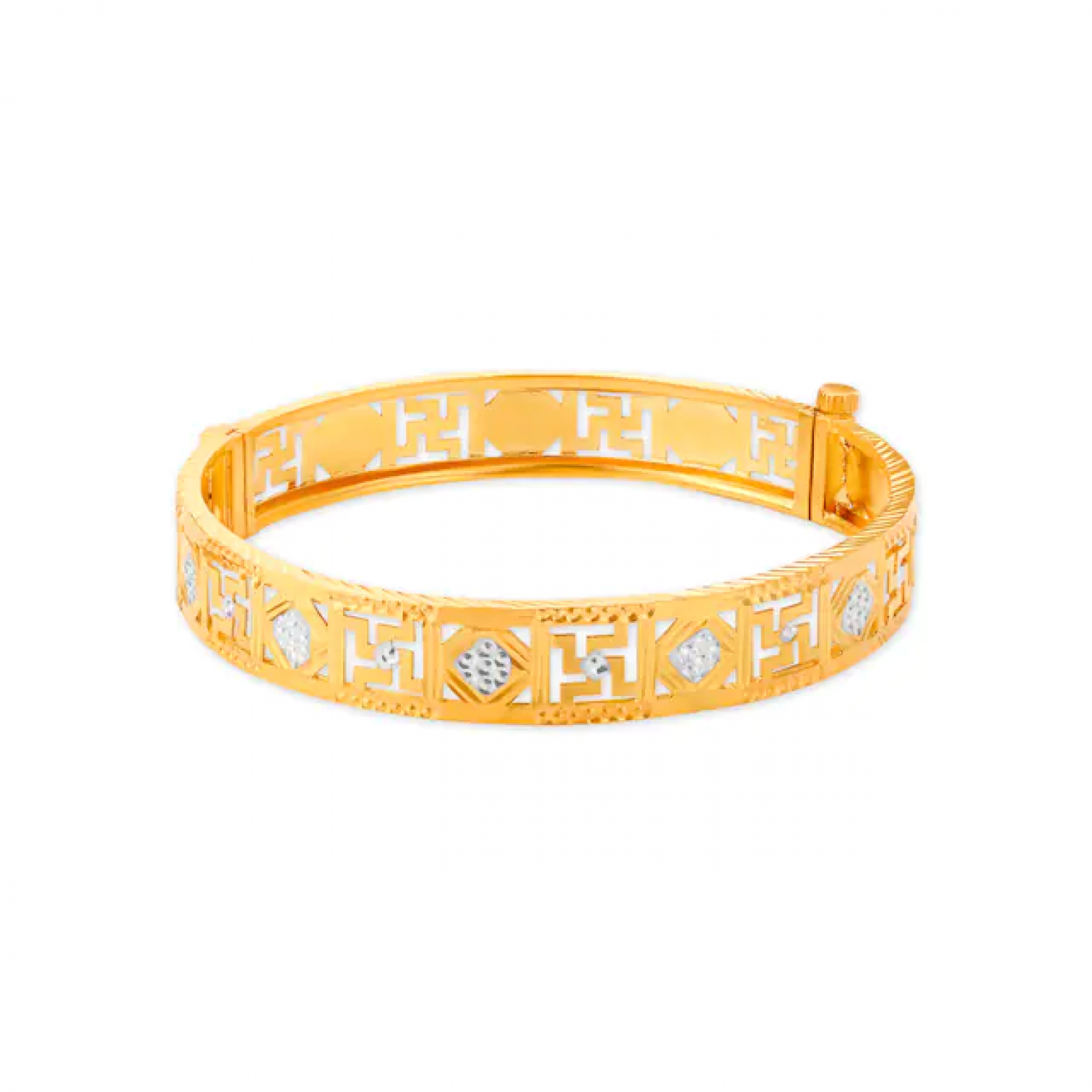 Graceful Swastika Gold Bangles