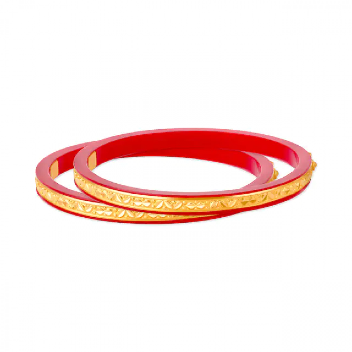 Gold Border Pola Bangles
