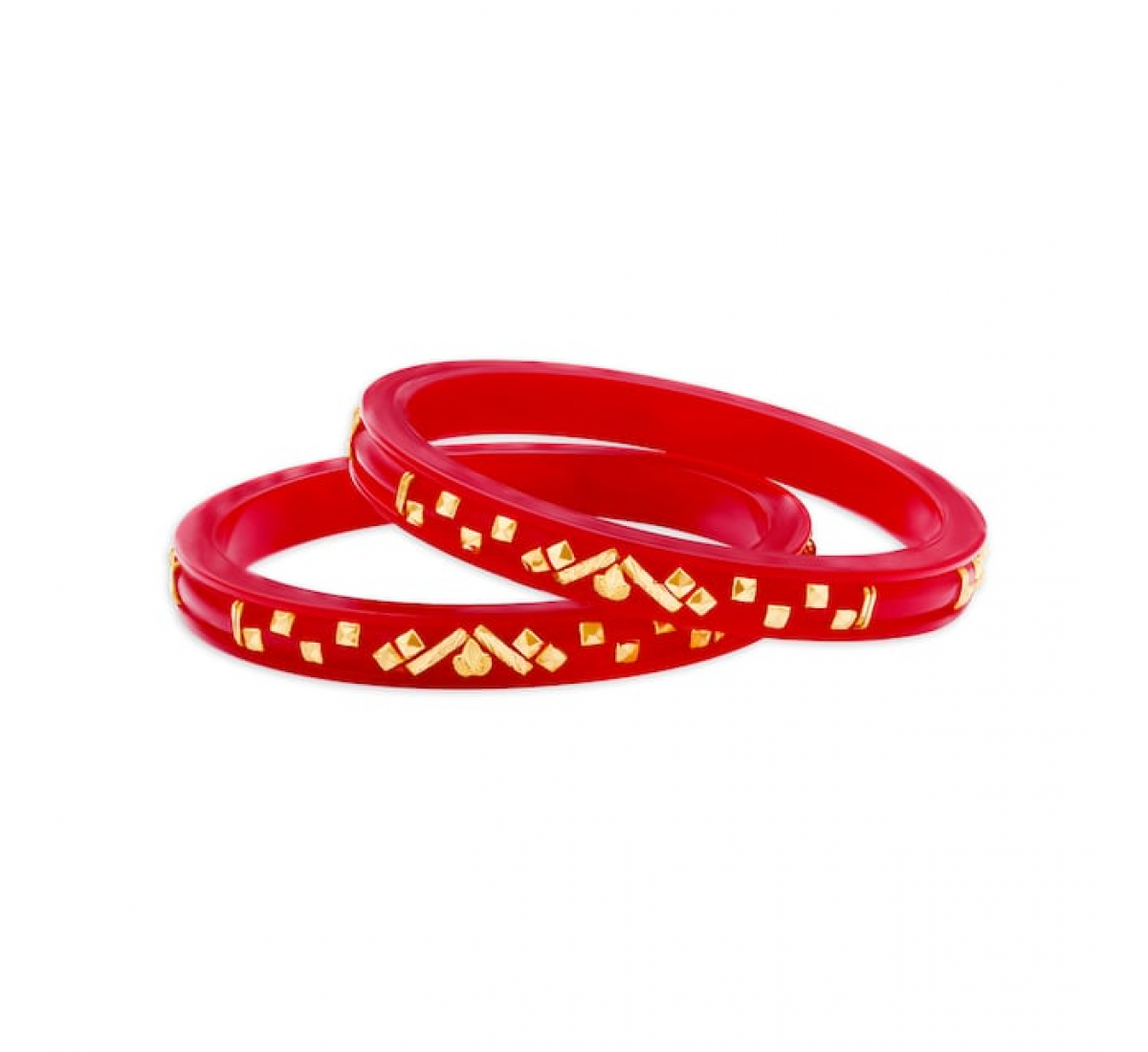 Structure Gold Pola Bangles