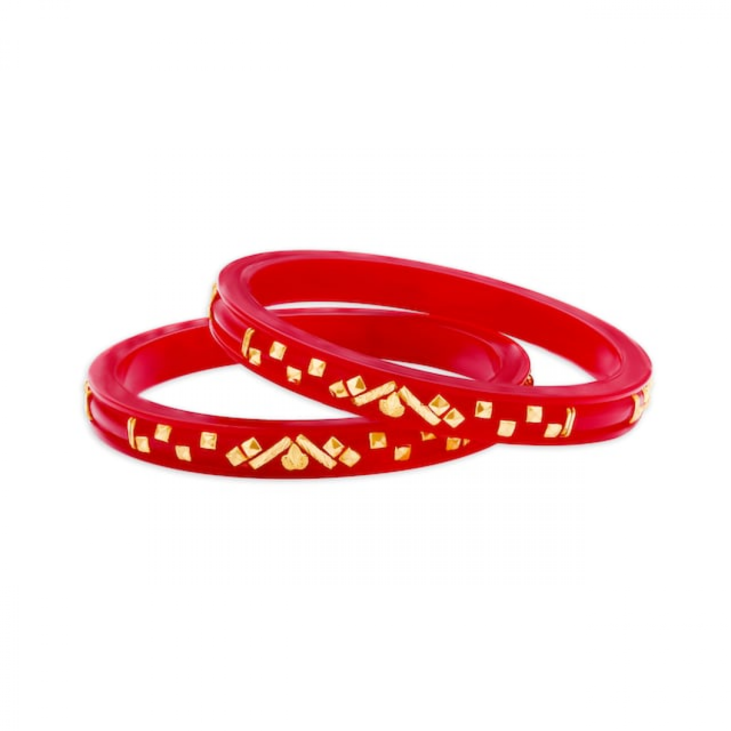 Structure Gold Pola Bangles