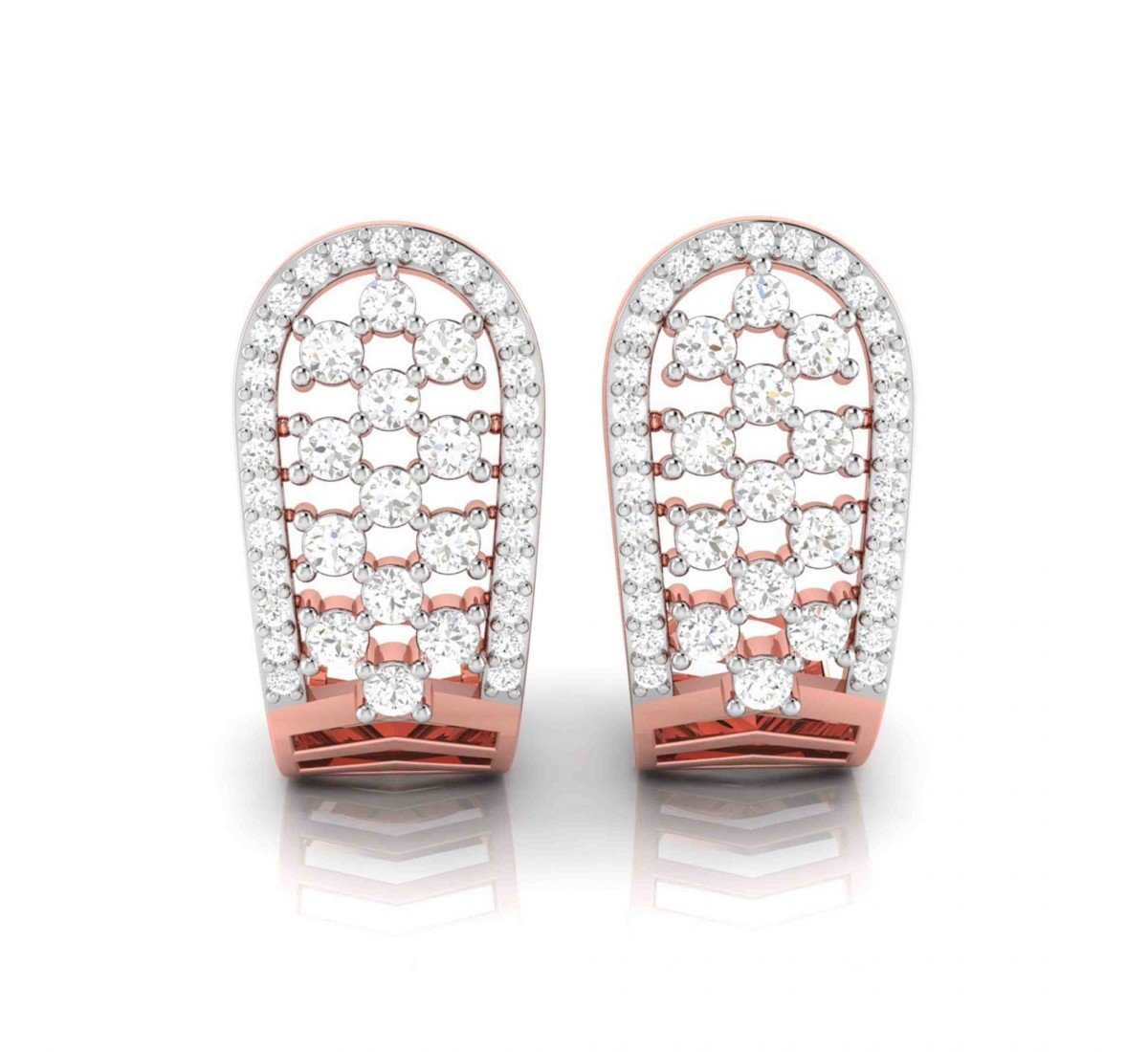 Diamond Pave Claw Hoops