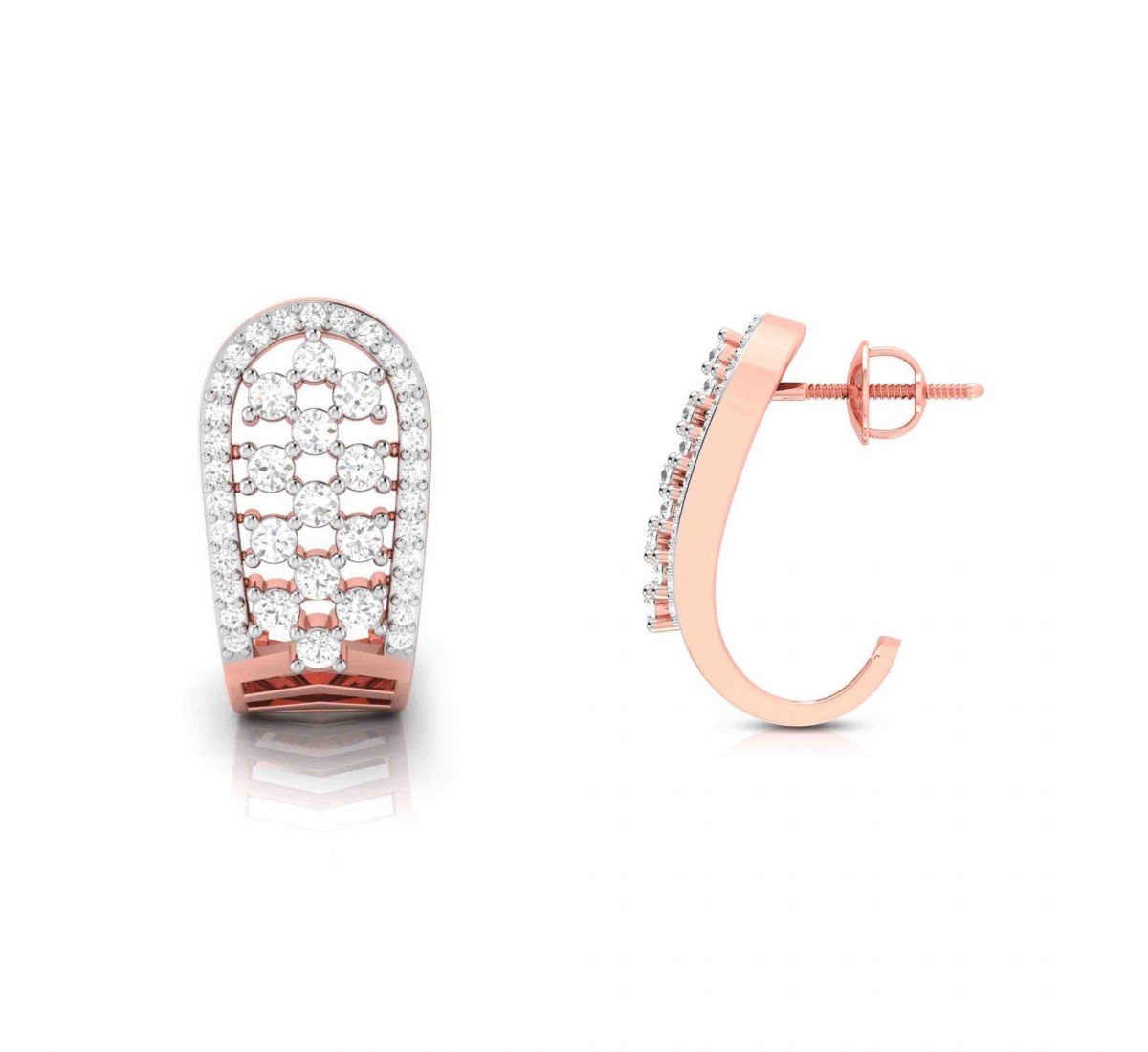 Diamond Pave Claw Hoops