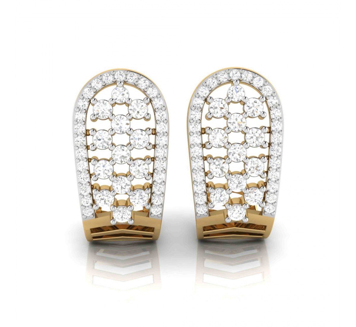 Diamond Pave Claw Hoops