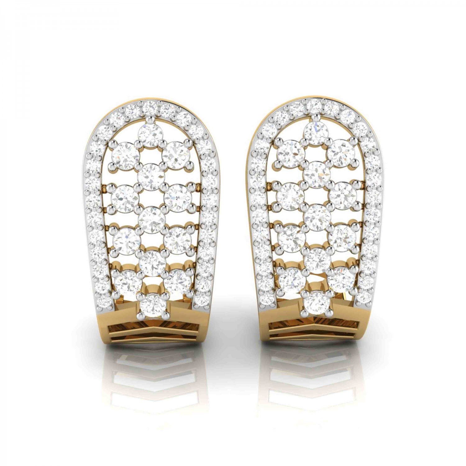 Diamond Pave Claw Hoops