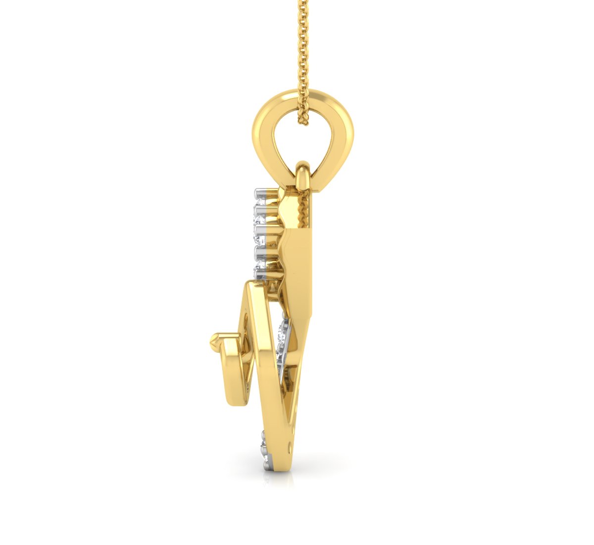 Ovate Sparkle Diamond Pendant