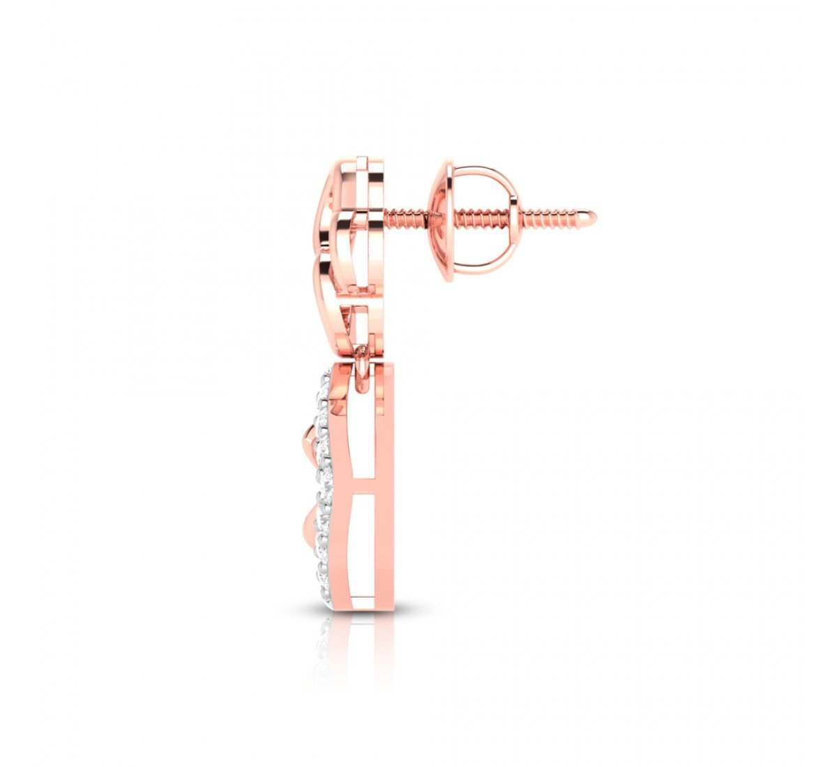 Contra Drop Diamond Earrings