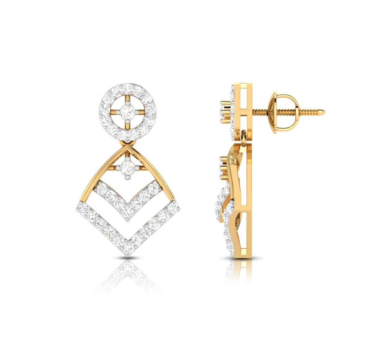 Cosmos Drop Diamond Earrings
