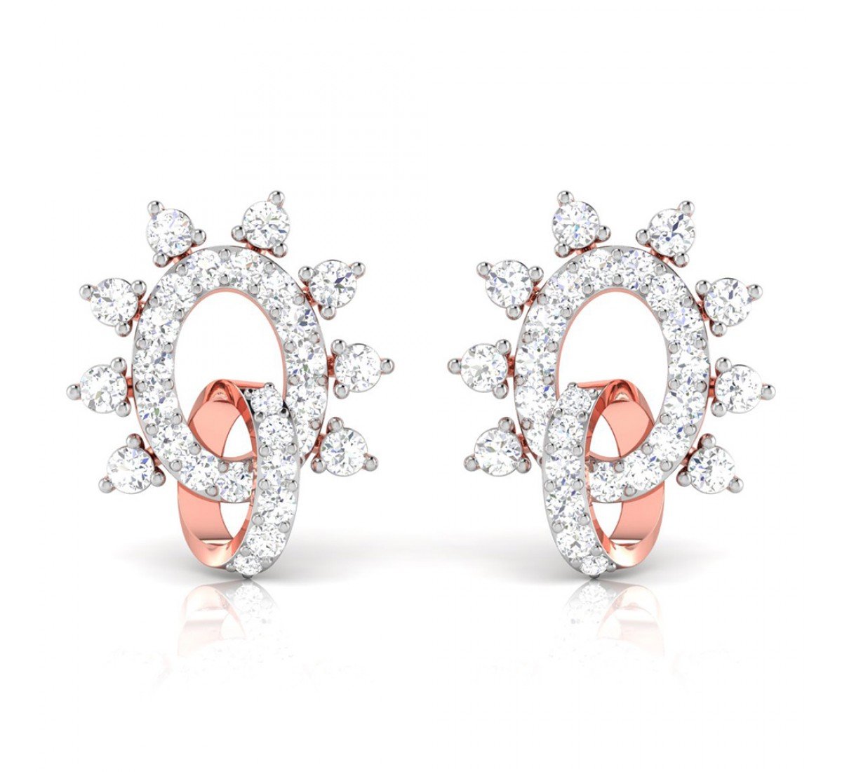 Twists Pivot Diamond Earrings