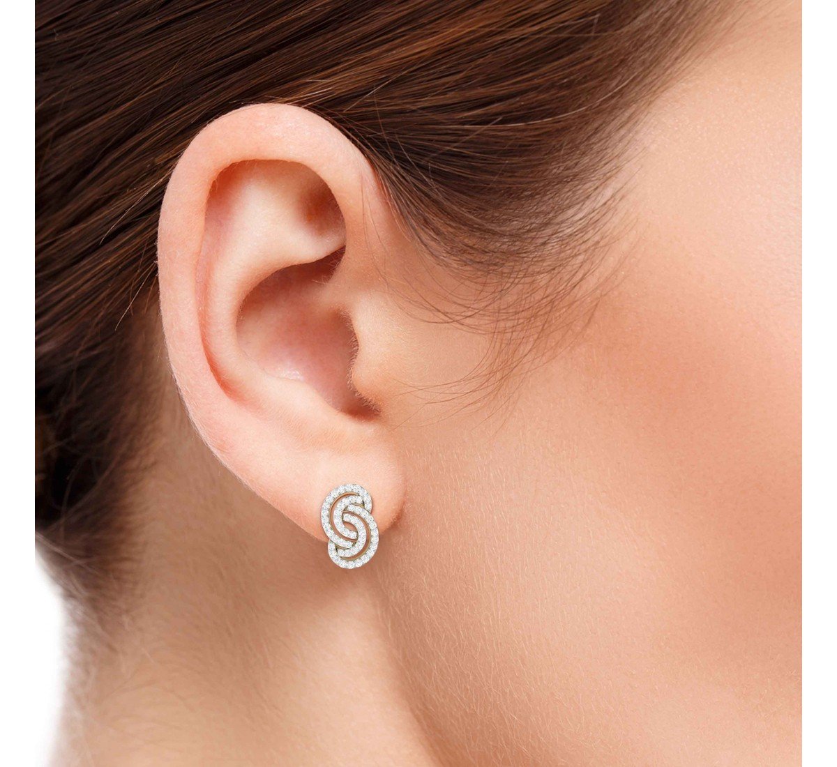 Angelina Circled Diamond Stud