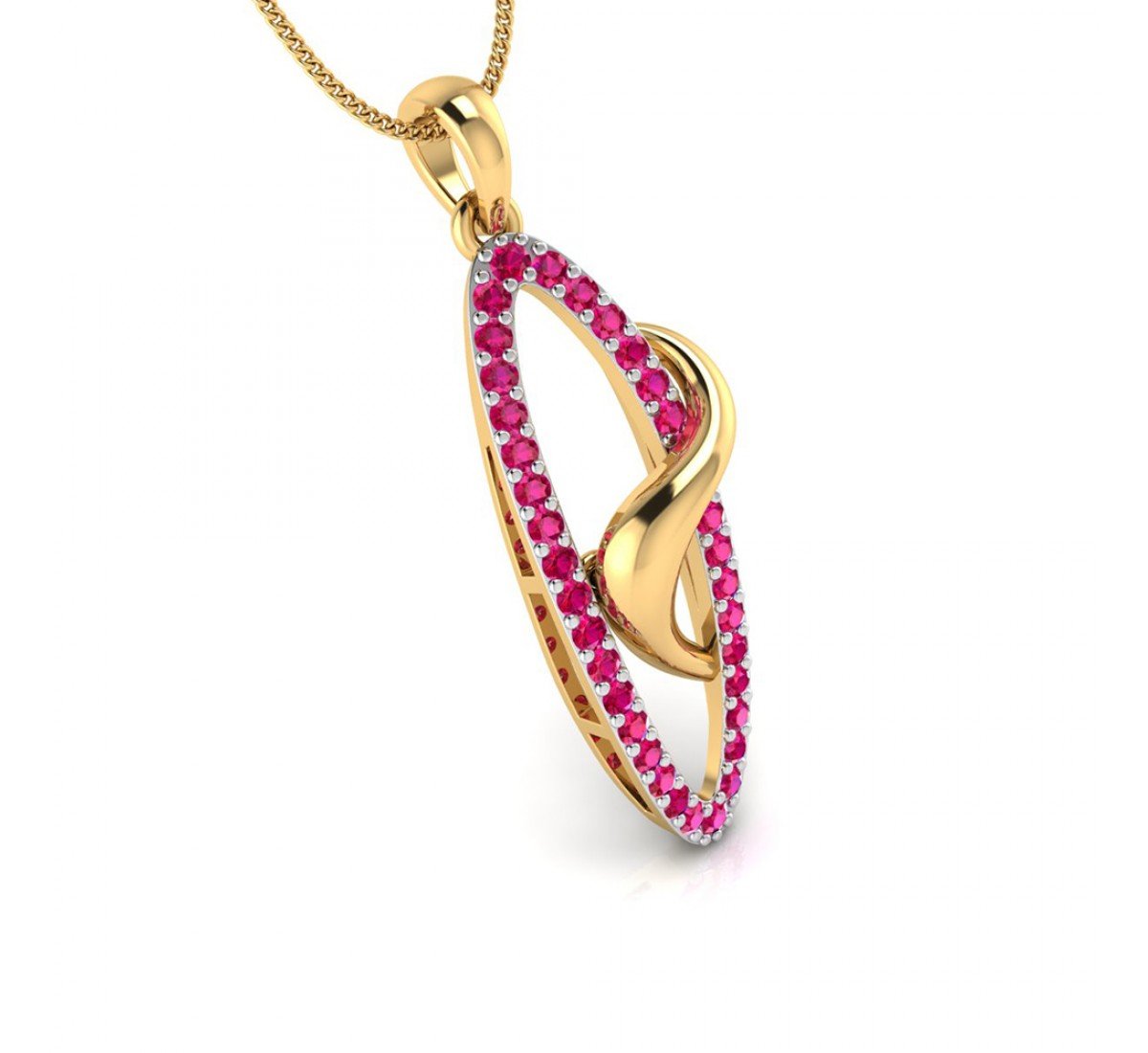 Inter Twisted Gold Pendant