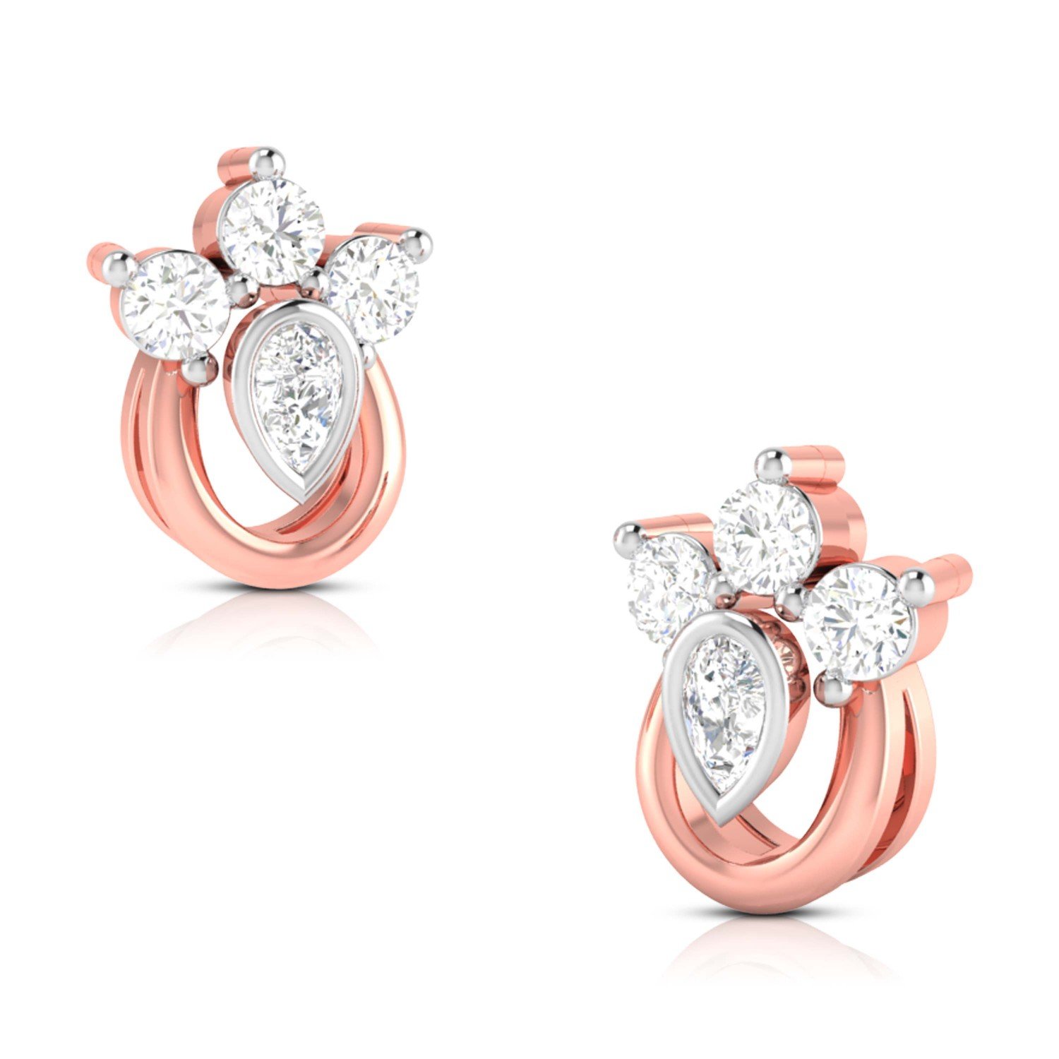 Curled Griva Diamond Earrings