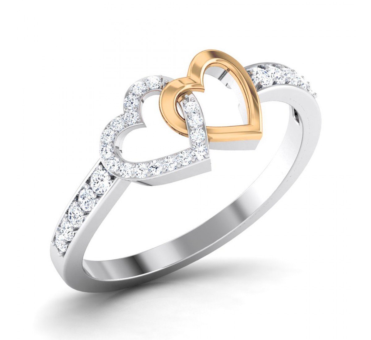 Glowing Heart Diamond Ring