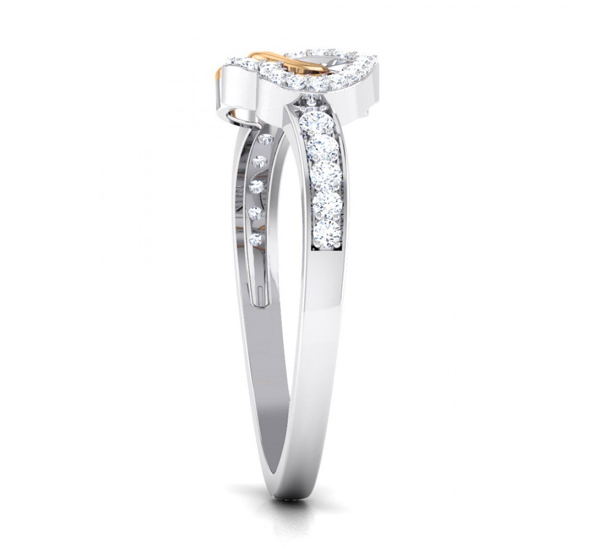 Glowing Heart Diamond Ring