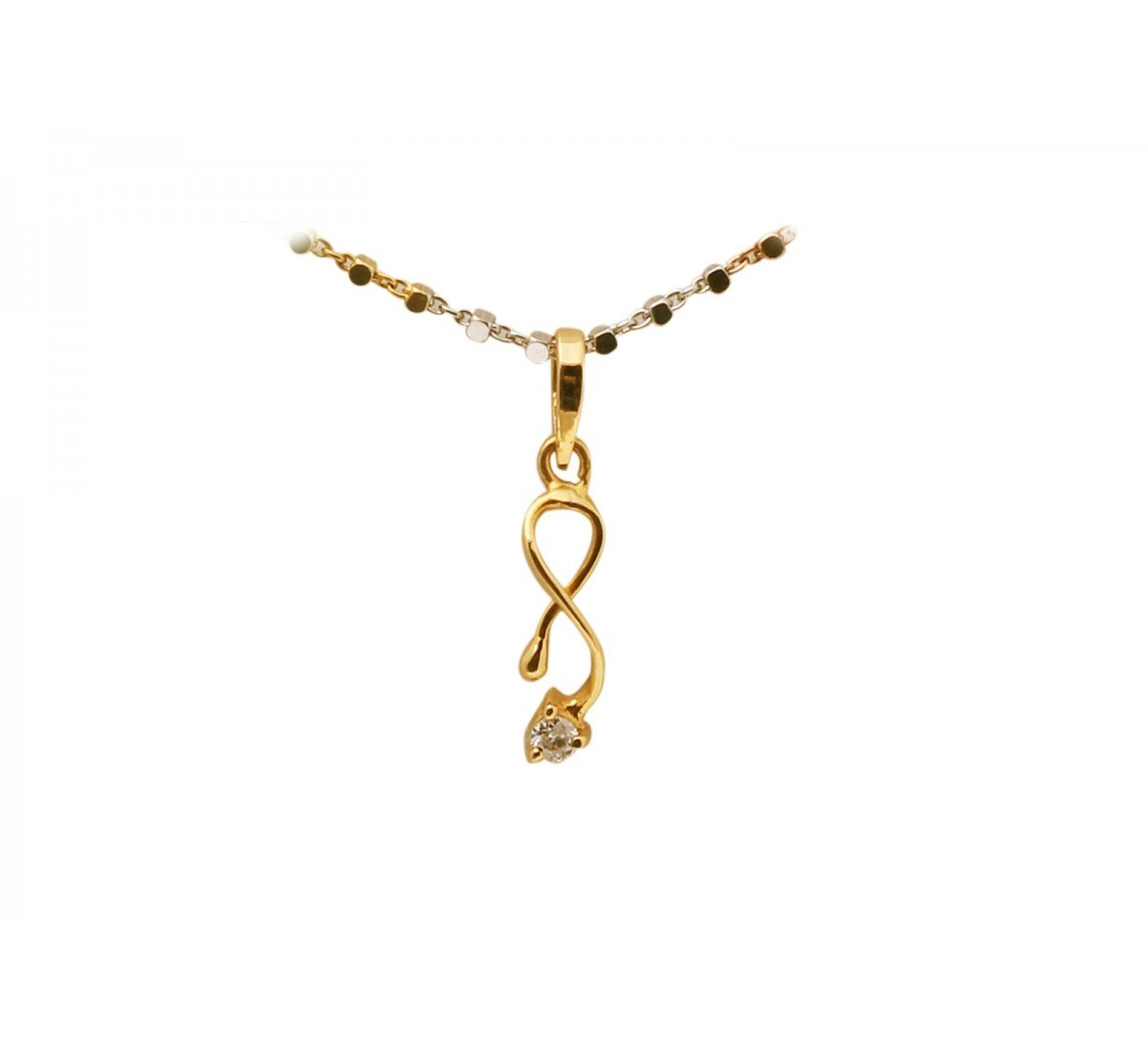 Overlap Diamond Pendant