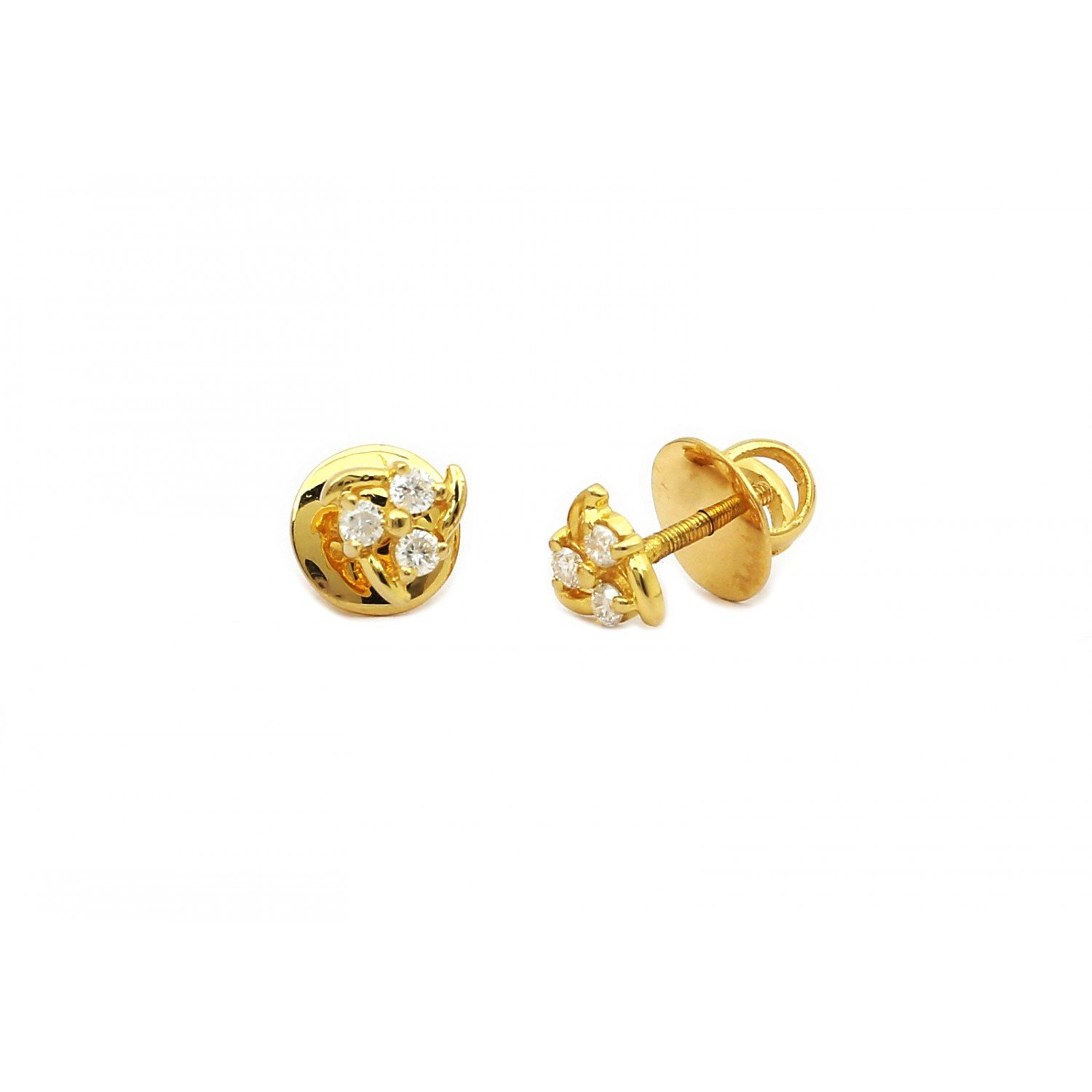Crimson Stud Diamond Earrings