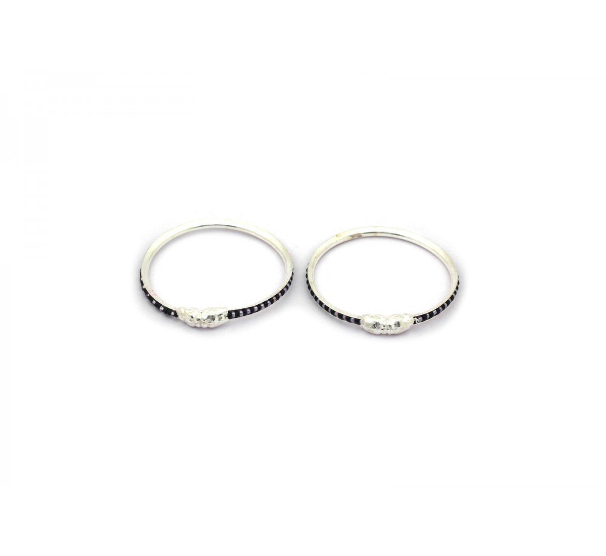 Textured Lattice Silver Baby Kada